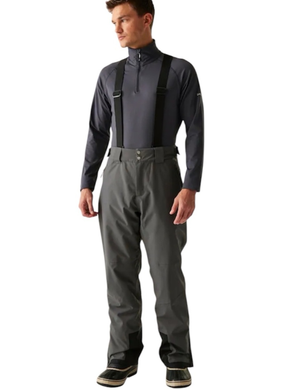 Dare2b Achieve II Ebony Gray Suspender Ski Pants